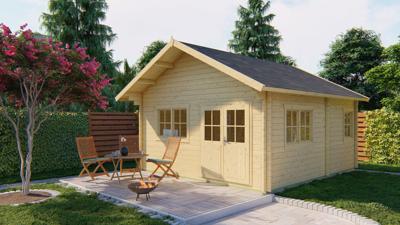 Blokhut - Tuinhuis Llanes | 44 mm | groen geïmpregneerd