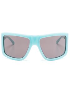 Courrèges lunettes de soleil carrées à logo gravé - Bleu