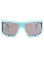 Courrèges lunettes de soleil carrées à logo gravé - Bleu - thumbnail