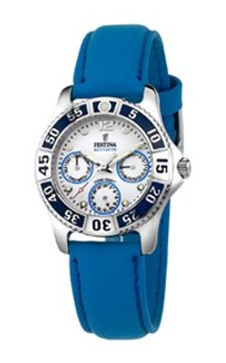 Horlogeband Festina F16039-4 Leder Blauw 18mm