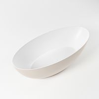 Vrijstaand bad Mondiaz Float | 170x80 cm | Solid surface | Ovaal | Linen - Talc