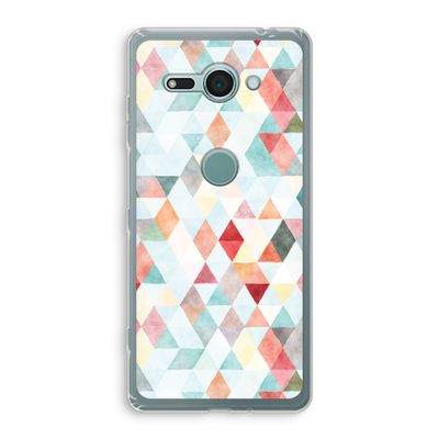 Gekleurde driehoekjes pastel: Sony Xperia XZ2 Compact Transparant Hoesje