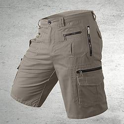 Voor heren Tactische korte broek Cargoshorts Korte broek Wandelshorts nappi Meerdere zakken Effen Draagbaar Korte Buiten Dagelijks KamperenWandelen Katoenmix Modieus Klassiek Zwart Lichtgroen Lightinthebox