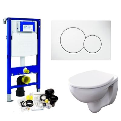 Geberit Up320 Toiletset 67 Econ Rimfree Met Zitting En Sigma Drukplaat - Sigma 01 - Wit - 115770115