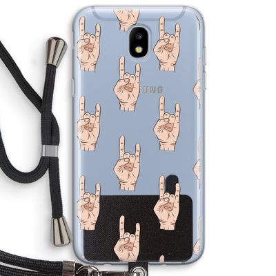 Rock: Samsung Galaxy J5 (2017) Transparant Hoesje met koord