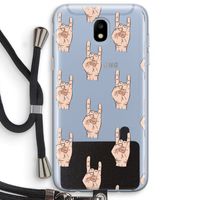 Rock: Samsung Galaxy J5 (2017) Transparant Hoesje met koord