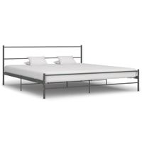 Bedframe metaal grijs 200x200 cm - thumbnail