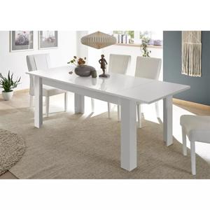 Uitschuifbare eettafel Dama 137 tot 185 cm - hoogglans wit