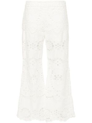 ZIMMERMANN pantalon Lexi à coupe évasée - Blanc