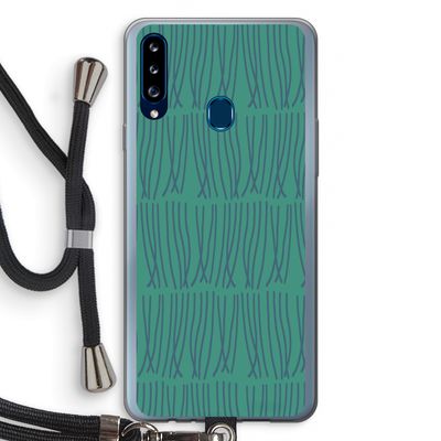 Swirls: Samsung Galaxy A20s Transparant Hoesje met koord