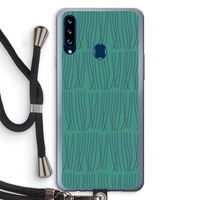 Swirls: Samsung Galaxy A20s Transparant Hoesje met koord