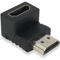 ACT HDMI adapter, HDMI-A male - HDMI-A female, haaks 90° omlaag