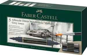 Faber Castell fc-160306 wk25aquarel marker fc albrechtdürer 5 stuks grey tones