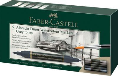 Faber Castell fc-160306 wk25aquarel marker fc albrechtdürer 5 stuks grey tones