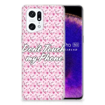 OPPO Find X5 Pro Silicone-hoesje Flowers Pink DTMP OPPO Find X5 Pro Silicone-hoesje Flowers Pink DTMP