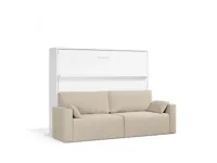 Tweepersoons Opklapbed 190x200cm - Couple - taupe met bank - Geen matras - stofkleur ketor 7