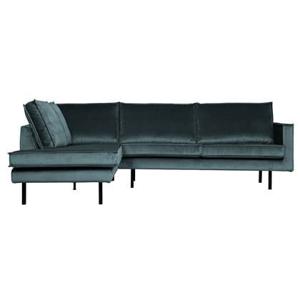 BePureHome Rodeo Hoekbank Links - Velvet - Teal