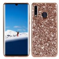 Glitter poeder schokbestendig TPU Case voor Huawei P30 Lite/Nova 4e (Rose goud)