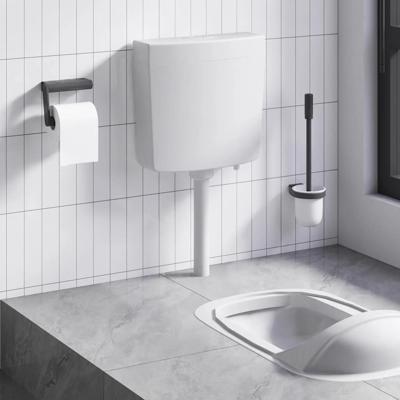 VidaXL Toiletstortbak met watertoevoer onderin 3/6 l grijs