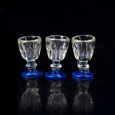 3 stuks mini transparante Goblet glazen Bierpul Doll House model accessoires