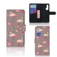 Honor 20 Pro Telefoonhoesje met Pasjes Flamingo