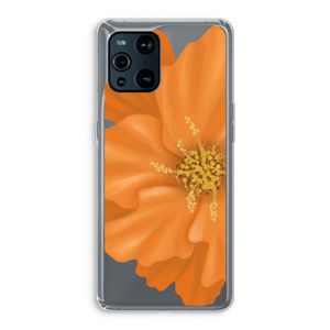 Orange Ellila flower: Oppo Find X3 Transparant Hoesje