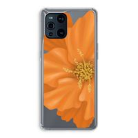 Orange Ellila flower: Oppo Find X3 Transparant Hoesje