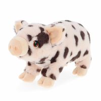 Keel Toys pluche varken/biggetje knuffeldier - roze gevlekt - lopend - 28 cm