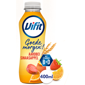 Vifit Goedemorgen! Drinkzuivel Aardbei/Sinaasappel 400 ml bij Jumbo