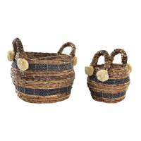 Basket spelset DKD Home Decor Natuurlijke Vezel 31 x 31 x 33 cm Koloniaal