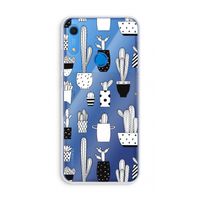 Cactusmotief: Huawei Y6s Transparant Hoesje
