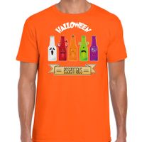 Bellatio Decorations Halloween verkleed t-shirt heren - bier monster - oranje - themafeest outfit 2XL  -