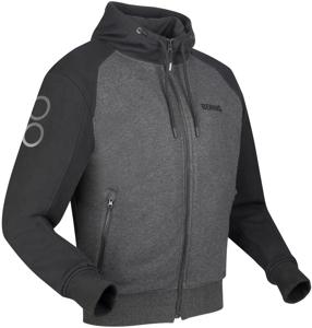 BERING Lynx, Motorhoodie heren, Zwart-Grijs