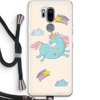 Vliegende eenhoorn: LG G7 Thinq Transparant Hoesje met koord