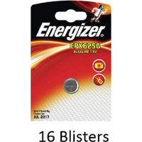 16 stuks (16 blisters a 1 stuk) Energizer Alkaline knoopcel 625A 1.5V EPX625G - thumbnail