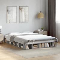 Bedframe bewerkt hout grijs sonoma eikenkleurig 140x200 cm