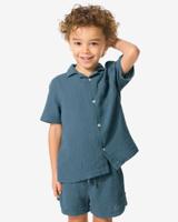 HEMA Kinderoverhemd Mousseline Blauw (blauw)