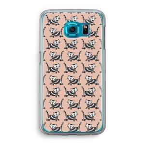 Zwarte poes: Samsung Galaxy S6 Transparant Hoesje