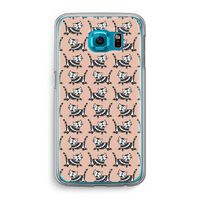 Zwarte poes: Samsung Galaxy S6 Transparant Hoesje