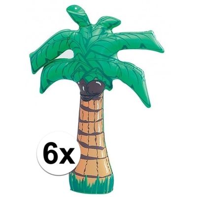 6 stuks Opblaasbare palmboom versiering 45 cm