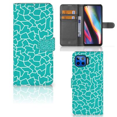 Motorola Moto G 5G Plus Hoesje Cracks Blue