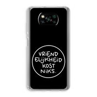 Vriendelijkheid: Xiaomi Poco X3 NFC Transparant Hoesje Vriendelijkheid: Xiaomi Poco X3 NFC Transparant Hoesje