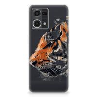 Smartphone hoesje OPPO Reno7 4G Watercolor Tiger