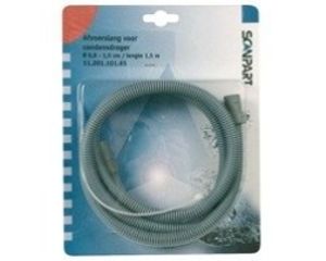 Scanpart afvoerslang condensdroger 8x10mm 1,5m Droger accessoire Grijs