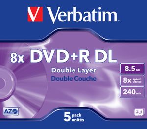 Verbatim DVD+R Double Layer 5 stuks