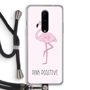 Pink positive: OnePlus 8 Transparant Hoesje met koord