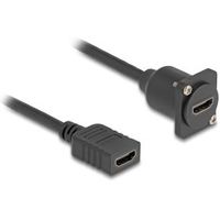 Delock 87982 D-Type HDMI kabel female naar female zwart 20cm