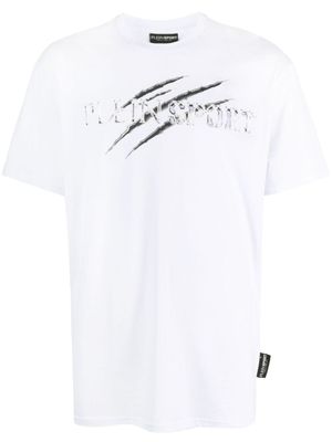 Plein Sport t-shirt en coton à imprimé graphique - Blanc