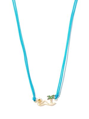 Yvonne Léon collier à pendentif île serti de diamants - Or