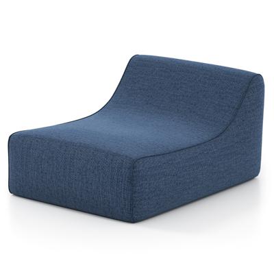 Opblaasbare Loungestoel Ergonomische Opblaasbare Lazy Sofa met Afneembare Hoes en Antislipbasis Blauw